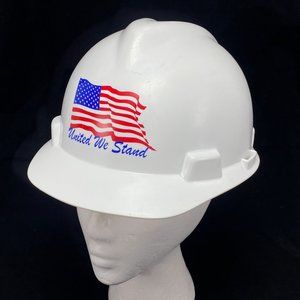 Patriotic Hard Hat Cap White MSA V-Gard Freedom Series Class E/G Type 1 Medium